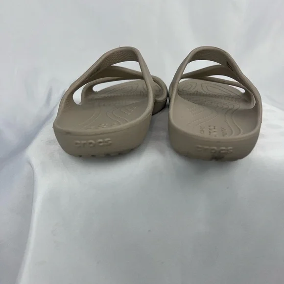 CROCS Kadee Cobblestone Taupe Slide Sandals - Picture 11 of 11